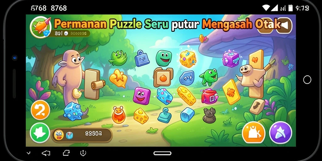 Gameplay seru permainan Puzzle 8768 yang menantang.
