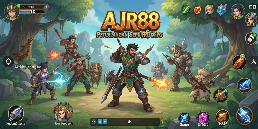 Tangkapan layar gameplay seru dari AJR88, menunjukkan pertarungan mendebarkan di RPG.