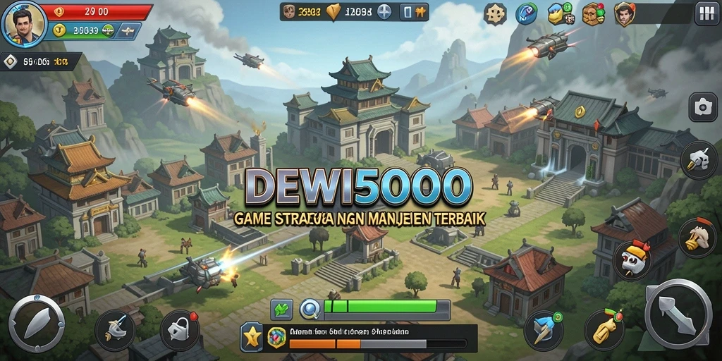 Tampilan gameplay menegangkan DEWI5000 dalam aksi strategi real-time.