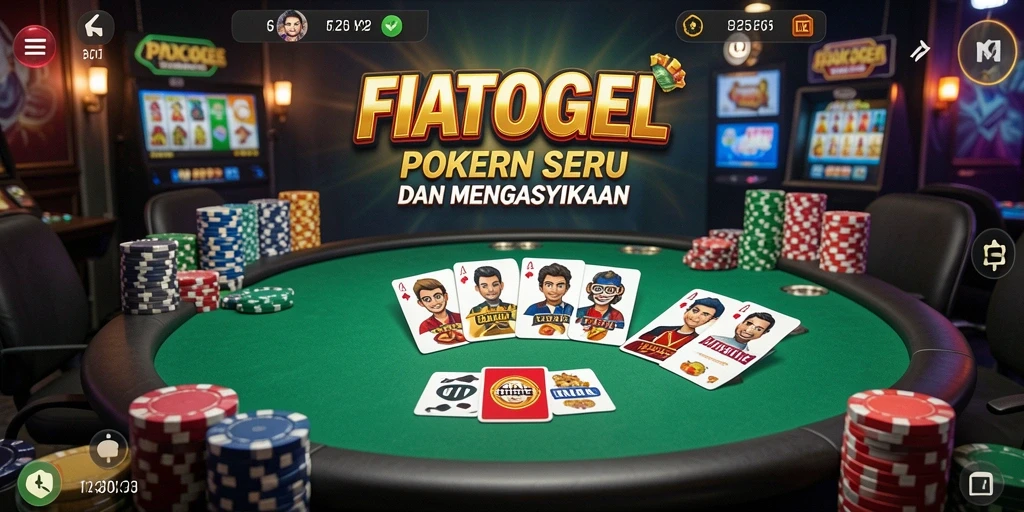 Tampilan menarik dari gameplay Poker di FIATOGEL.