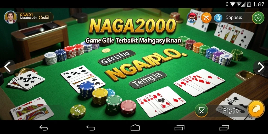 Tampilan gameplay Gaple yang seru dan interaktif di NAGA2000.