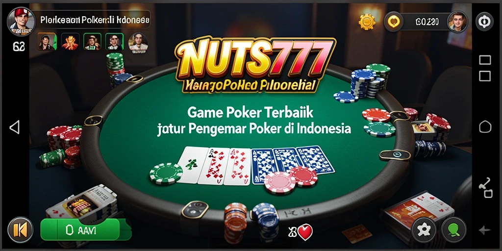 Tampilan screenshot gameplay NUTS777 dengan pengalaman bermain poker yang nyata.