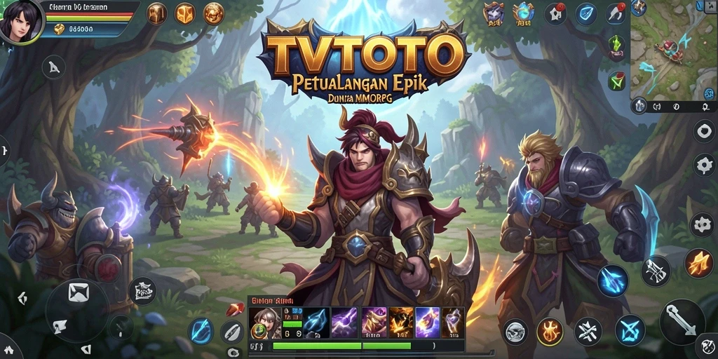 Gameplay mengasyikkan di TVTOTO dengan pertarungan yang dramatis.