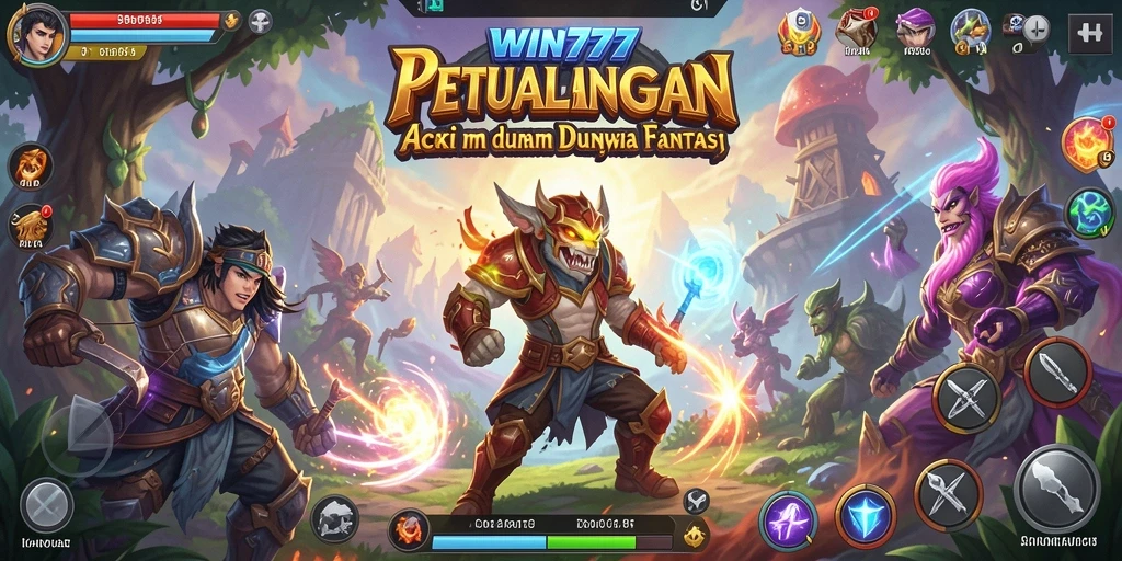 Screenshot gameplay WIN777 yang menunjukkan aksi bertarung yang mendebarkan.